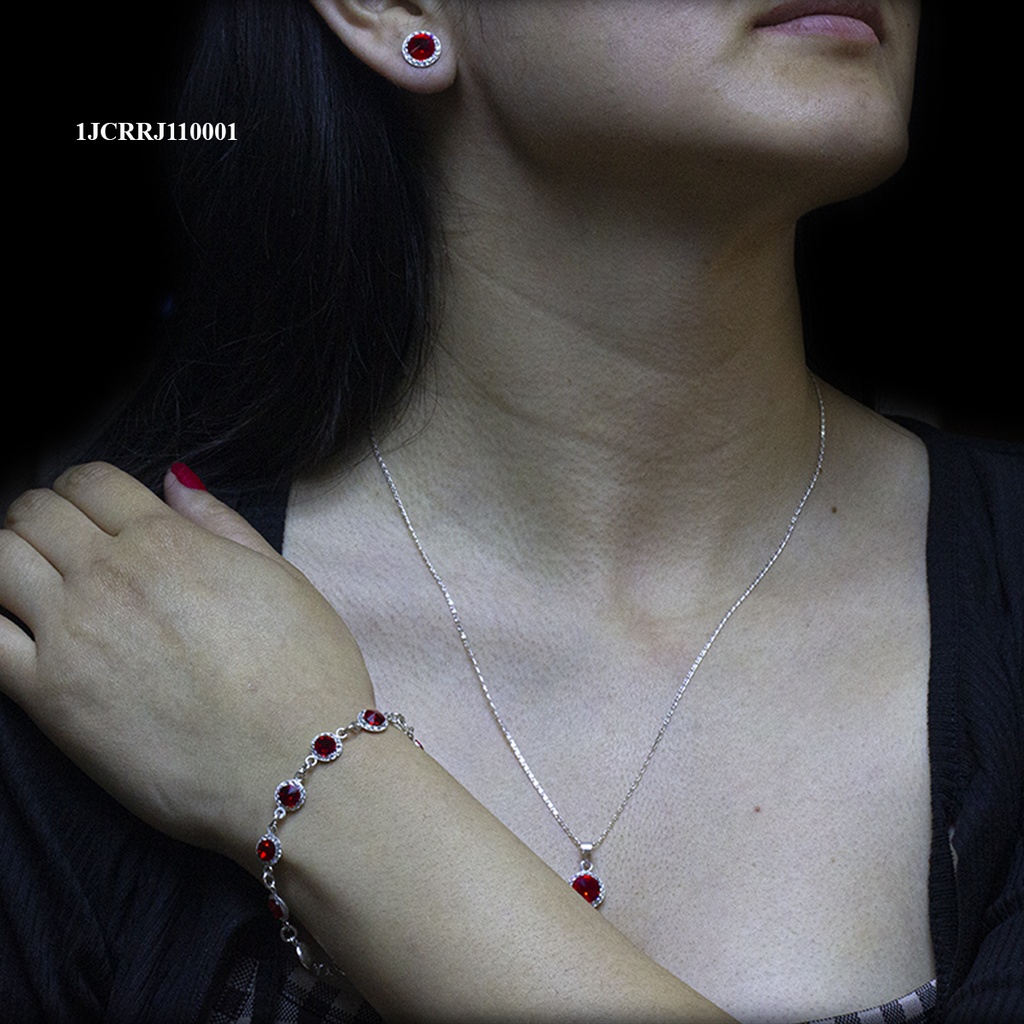 COORDINADO CRISTAL RIVOLI REDONDO ROJO