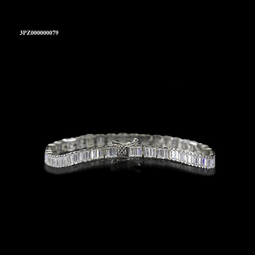 PULSERA GUIA CUADRADA DOBLE BAGUETTE BROCHE 8