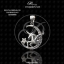 DIJE LUNA COMBINADA CON UNICORNIO BLANCO