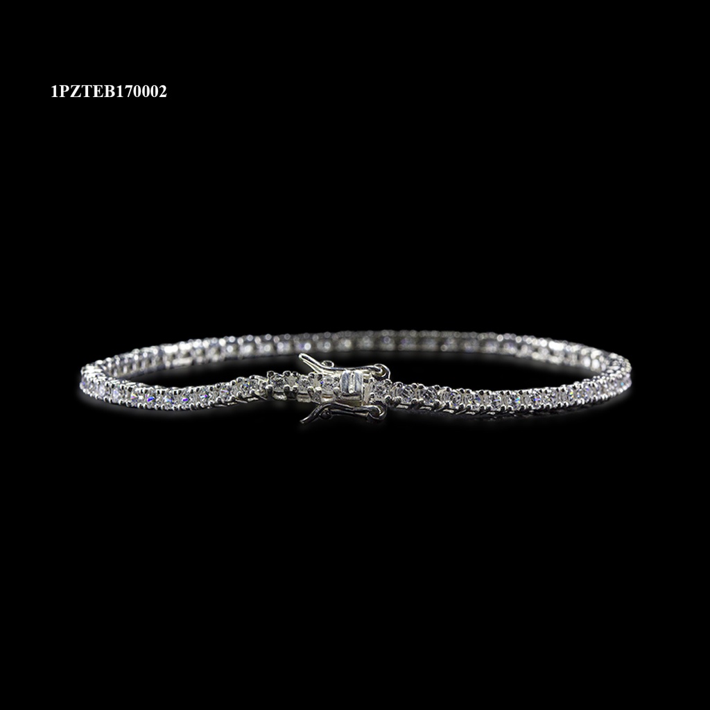 [1PZTEB170002] PULSERA ZIRCONIA TENIS R-2 TRADICIONAL 8 BLANCA