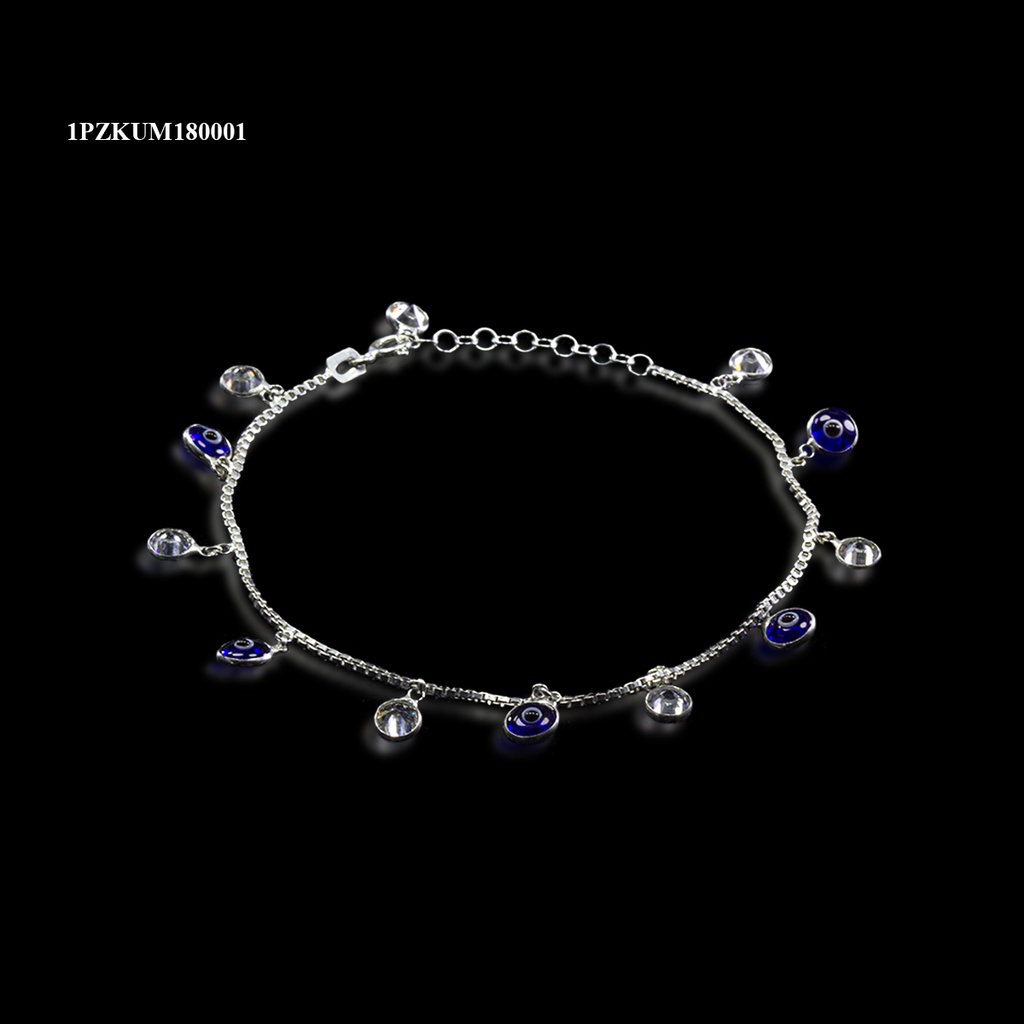 [1PZKUM180001] PULSERA ZIRCONIA B-5 OJO TURCO #5 CUBICA MARINO