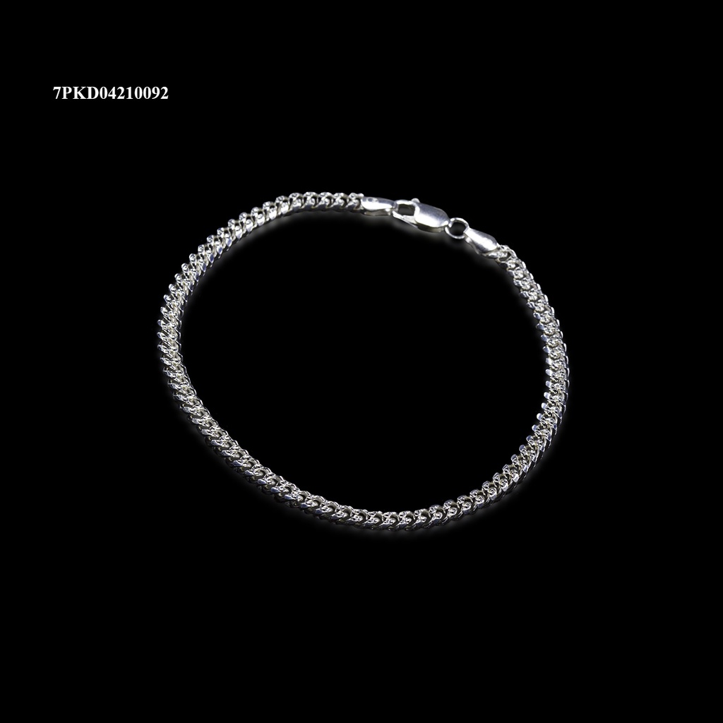 [7PKD04210092] ITALIANO PULSERA CUBANA DIAMANTADA