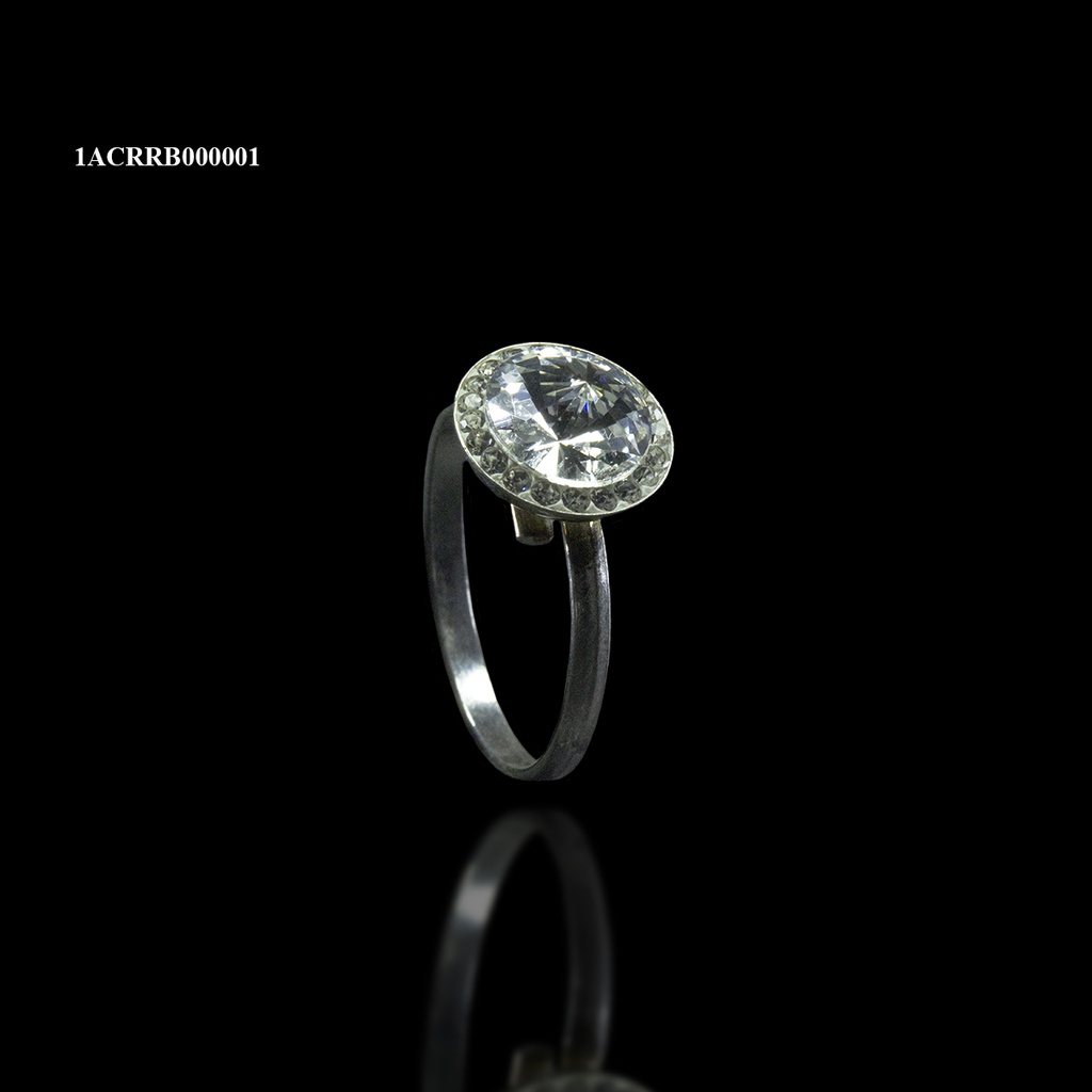 [1ACRRB000001] ANILLO ROSETA RIVOLI REDONDO BLANCO