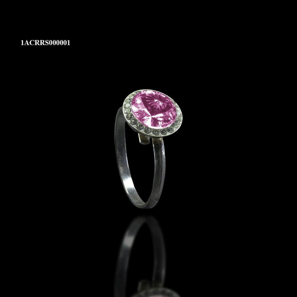 [1ACRRS000001] ANILLO ROSETA RIVOLI REDONDO ROSA CLARO