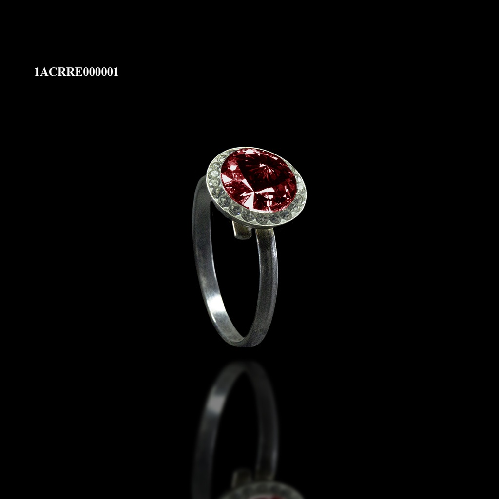 [1ACRRE000001] ANILLO ROSETA RIVOLI REDONDO ESCARLATA