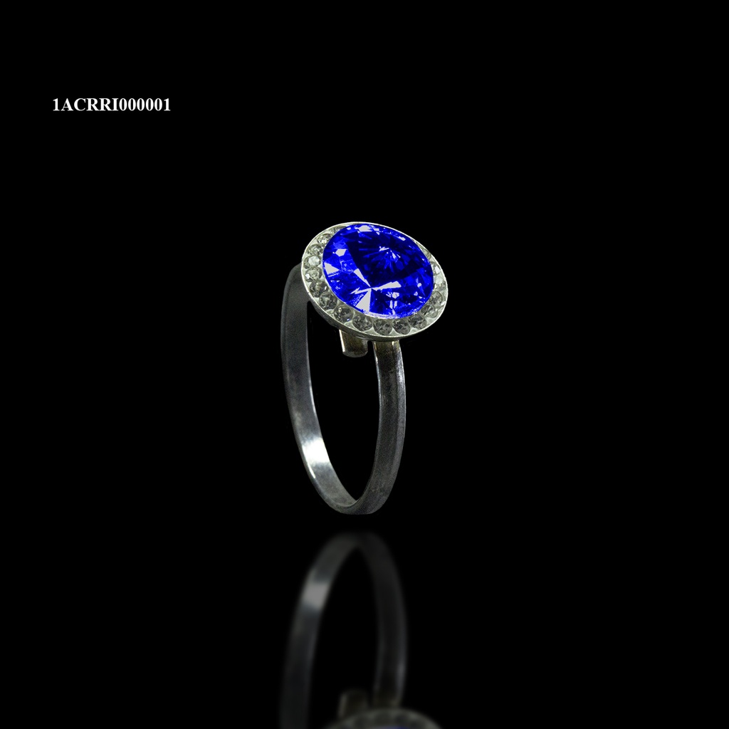 [1ACRRI000001] ANILLO ROSETA RIVOLI REDONDO AZUL REY