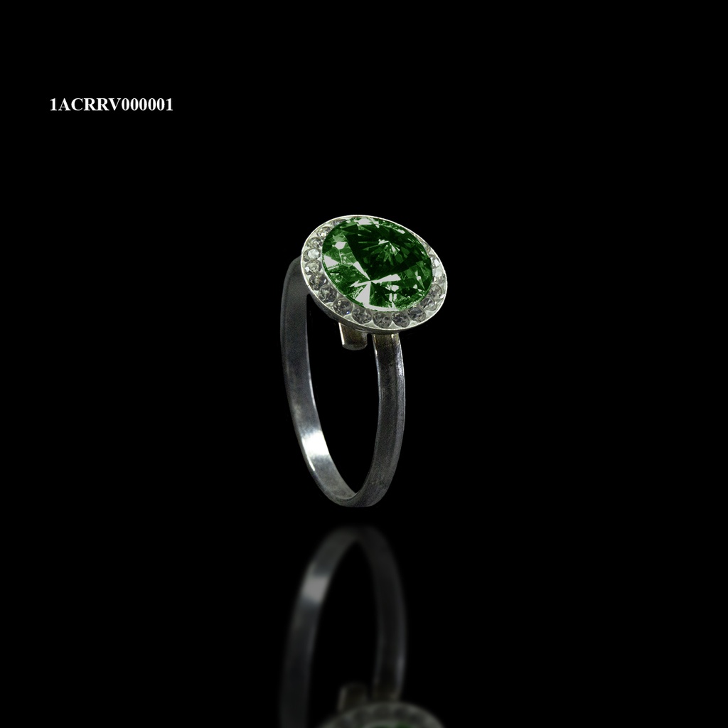 [1ACRRV000001] ANILLO ROSETA RIVOLI REDONDO VERDE