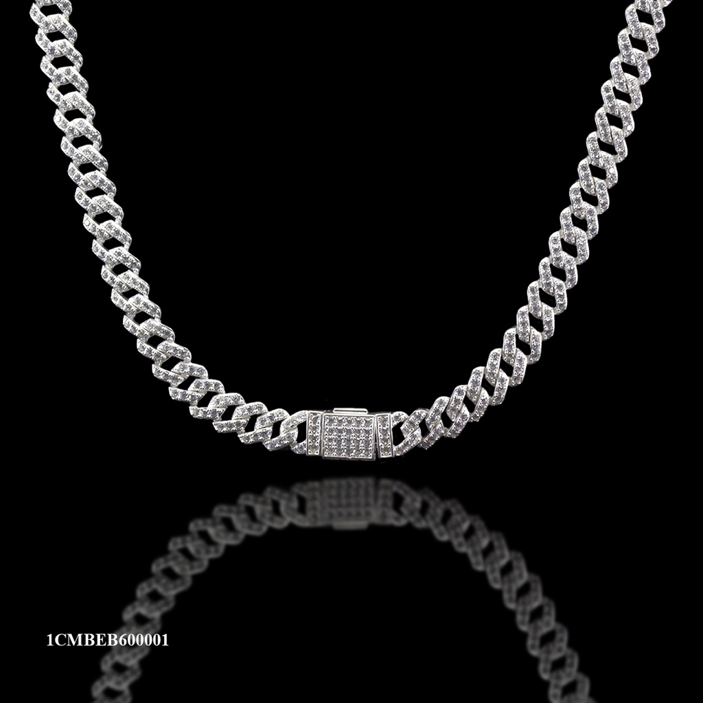 [1CMBEB600001] CADENA MICROPAVE BARBADA TRAPECIOS PESADA BLANCA