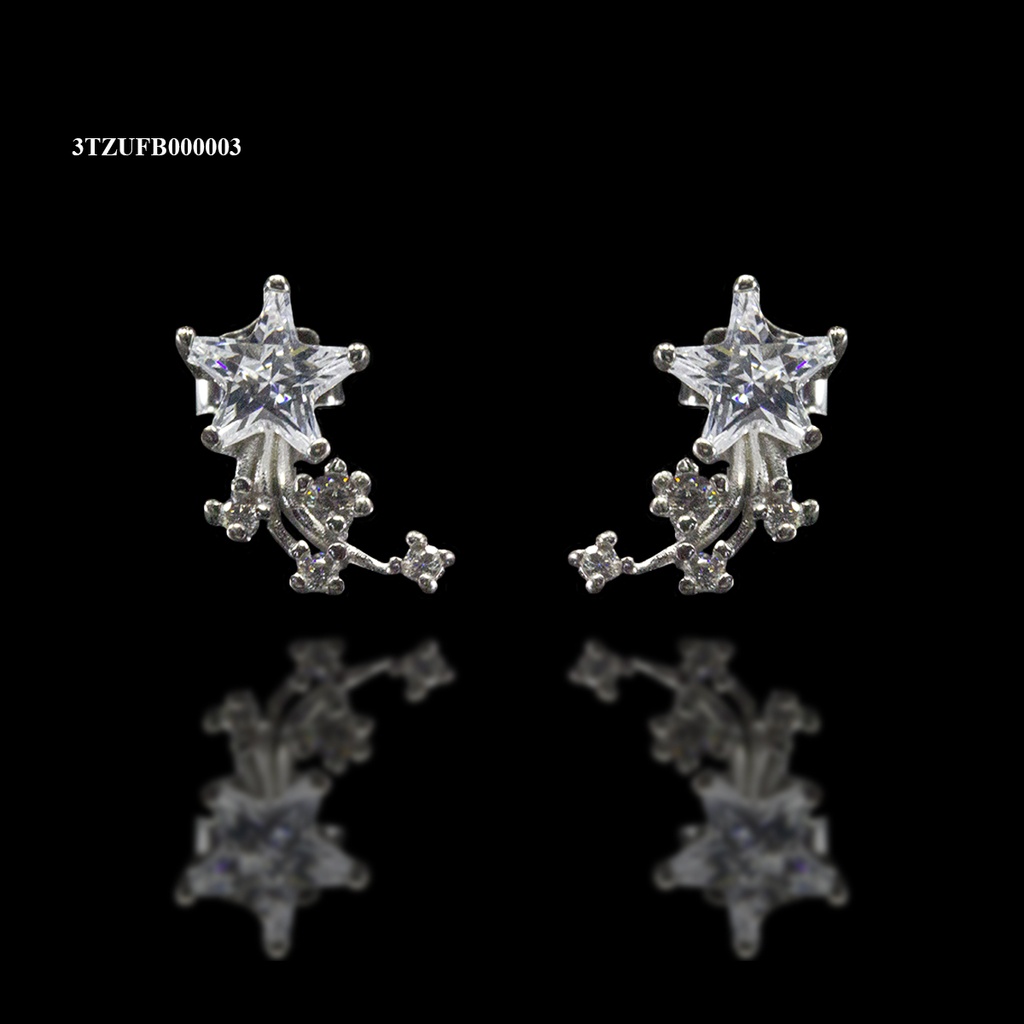 [3TZUFB000003] ARETE CON UÑAS FIGURA COMETA BLANCO