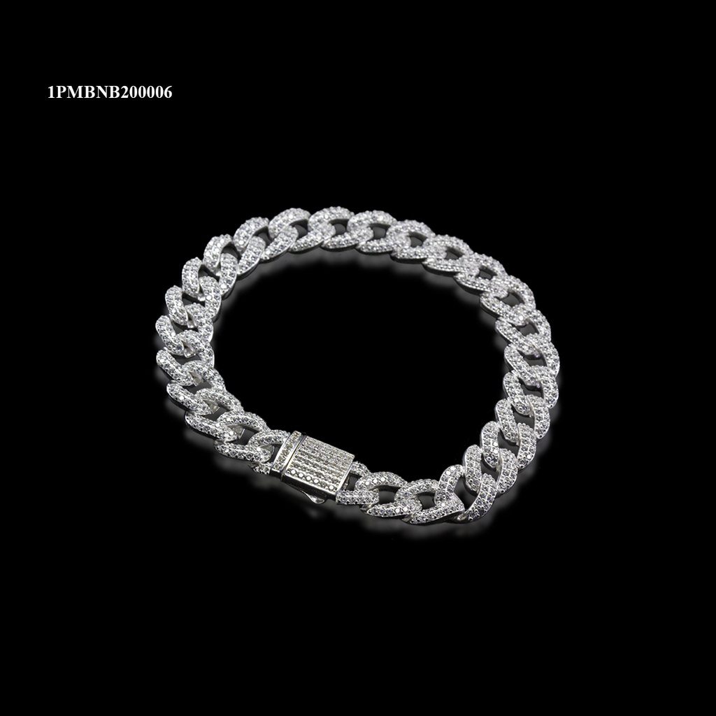 [1PMBNB200006] PULSERA MICROPAVE BARBADA NUBE M-6 BLANCA