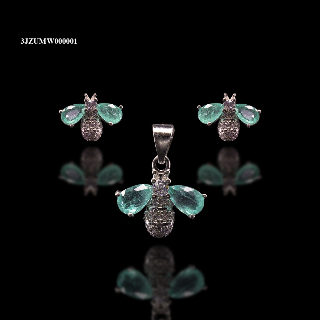 [3JZUMW000001] COORDINADO ANIMAL ABEJA CON UÑAS AQUA