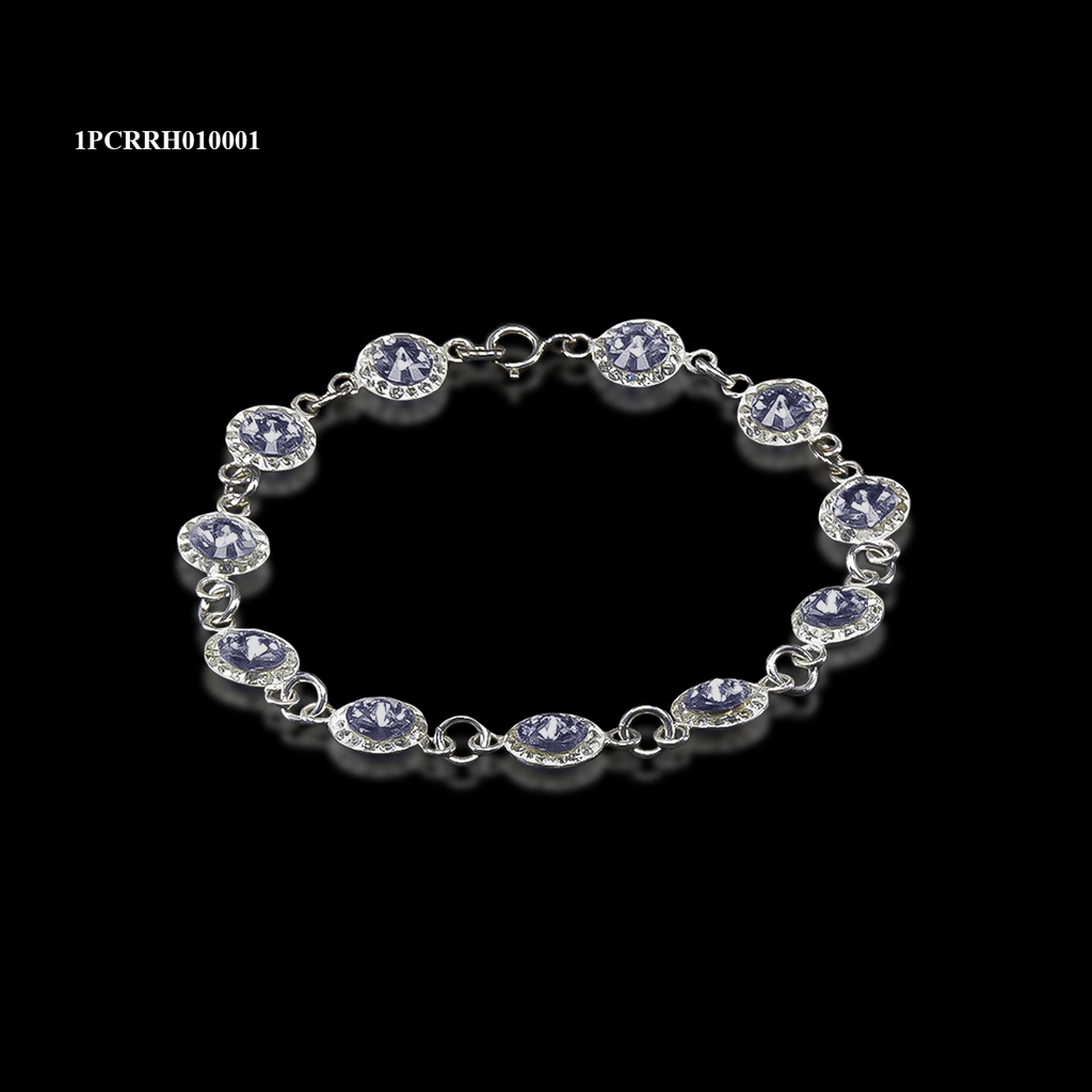[1PCRRH010001] PULSERA CRISTAL RIVOLI REDONDA AZUL / LILA