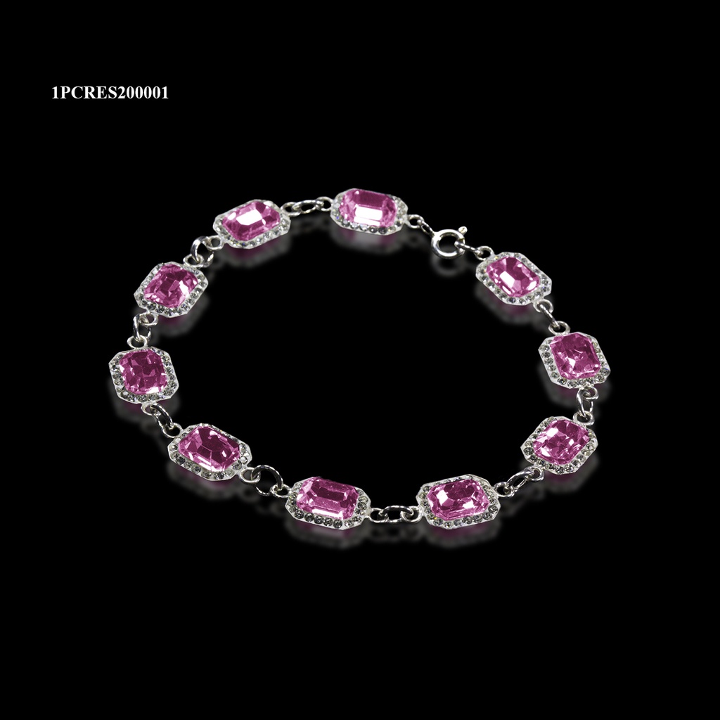 [1PCRES200001] PULSERA ROSETA RIVOLI RECTANGULO ROSA