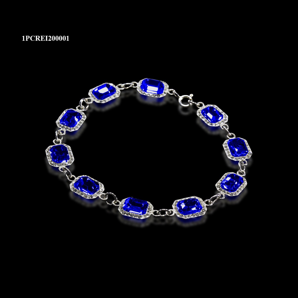 [1PCREI200001] PULSERA ROSETA RIVOLI RECTANGULO AZUL REY