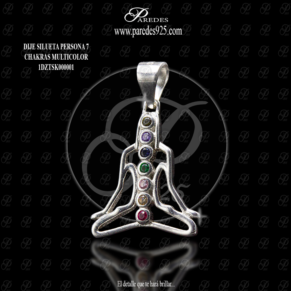 [1DZTSK000001] DIJE SILUETA PERSONA 7 CHAKRAS MULTICOLOR